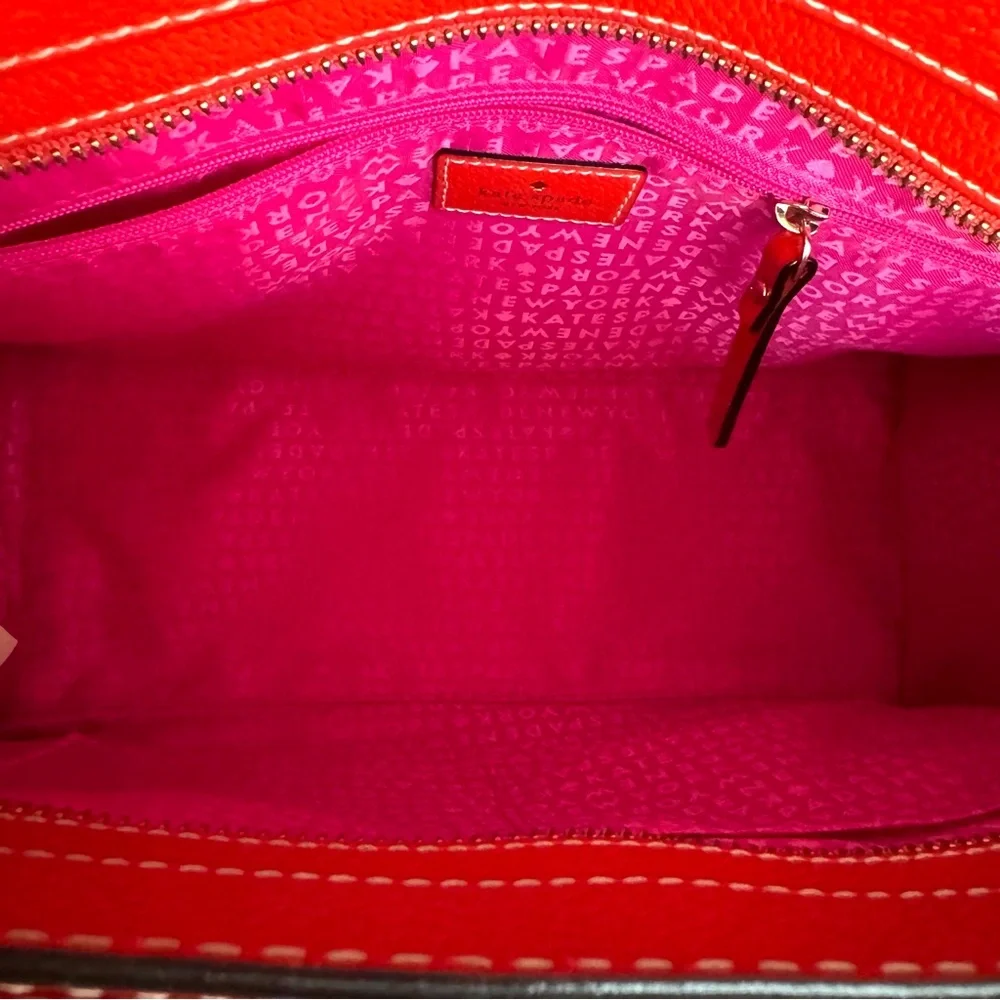 🆕 Kate Spade Large Satchel Red Shoulder Bag